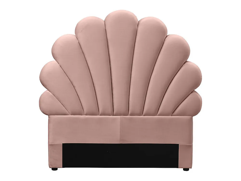 Tête de lit coquillage - 90 cm - Velours - Rose - MOANA>Vente-unique Online