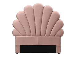 Tête de lit coquillage - 90 cm - Velours - Rose - MOANA>Vente-unique Online
