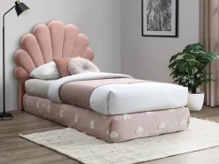 Tête de lit coquillage - 90 cm - Velours - Rose - MOANA><noscript><img width=