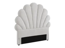 Tête de lit coquillage - 90 cm - Velours - Blanc - MOANA><noscript><img width=