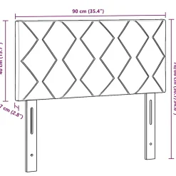 Tête de lit Crème 90 cm tissu><noscript><img width=
