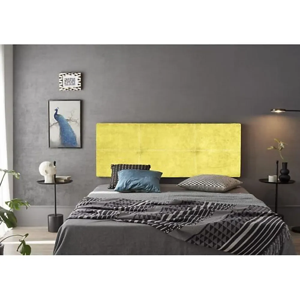 Eccox Tête de lit Dalia en tissu Nid Pistache 145* Tête De Lit
