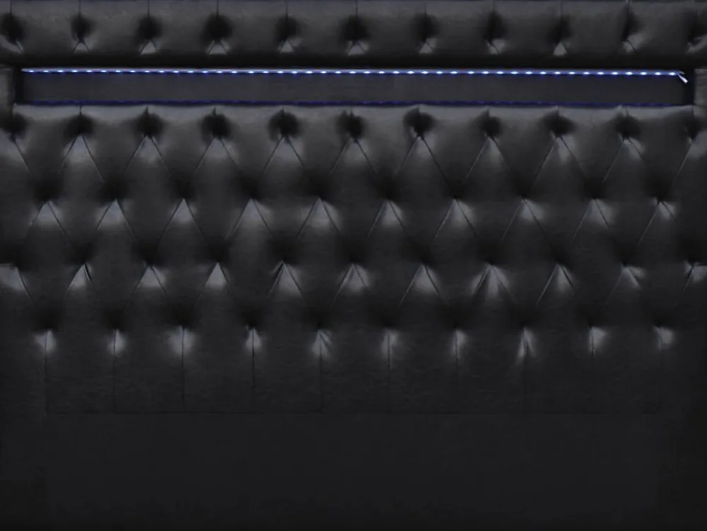 Tête de lit "Déco" LED - 149 cm - Noir>Habitat Et Jardin Online