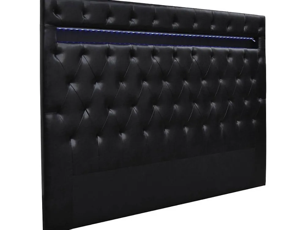 Tête de lit "Déco" LED - 149 cm - Noir>Habitat Et Jardin Online