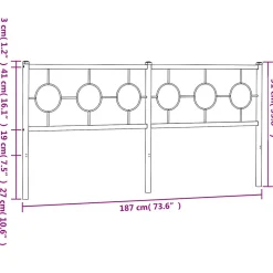 Tête de lit de remplacement métal blanc 180 cm><noscript><img width=