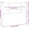 Vidaxl Tête de lit de remplacement métal noir 107 cm* Tête De Lit