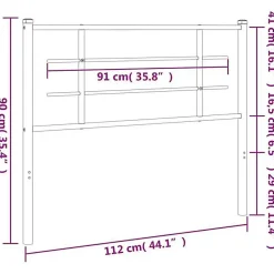 Vidaxl Tête de lit de remplacement métal noir 107 cm* Tête De Lit