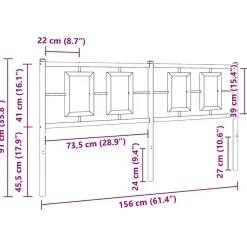 Tête de lit de remplacement métal blanc 150 cm><noscript><img width=