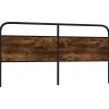 Tête de lit de remplacement chêne fumé 200 cm acier et bois d'ingénierie>Vidaxl New