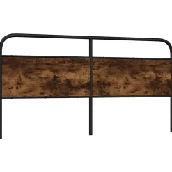 Tête de lit de remplacement chêne fumé 200 cm acier et bois d'ingénierie><noscript><img width=