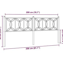 Tête de lit de remplacement métal blanc 200 cm><noscript><img width=