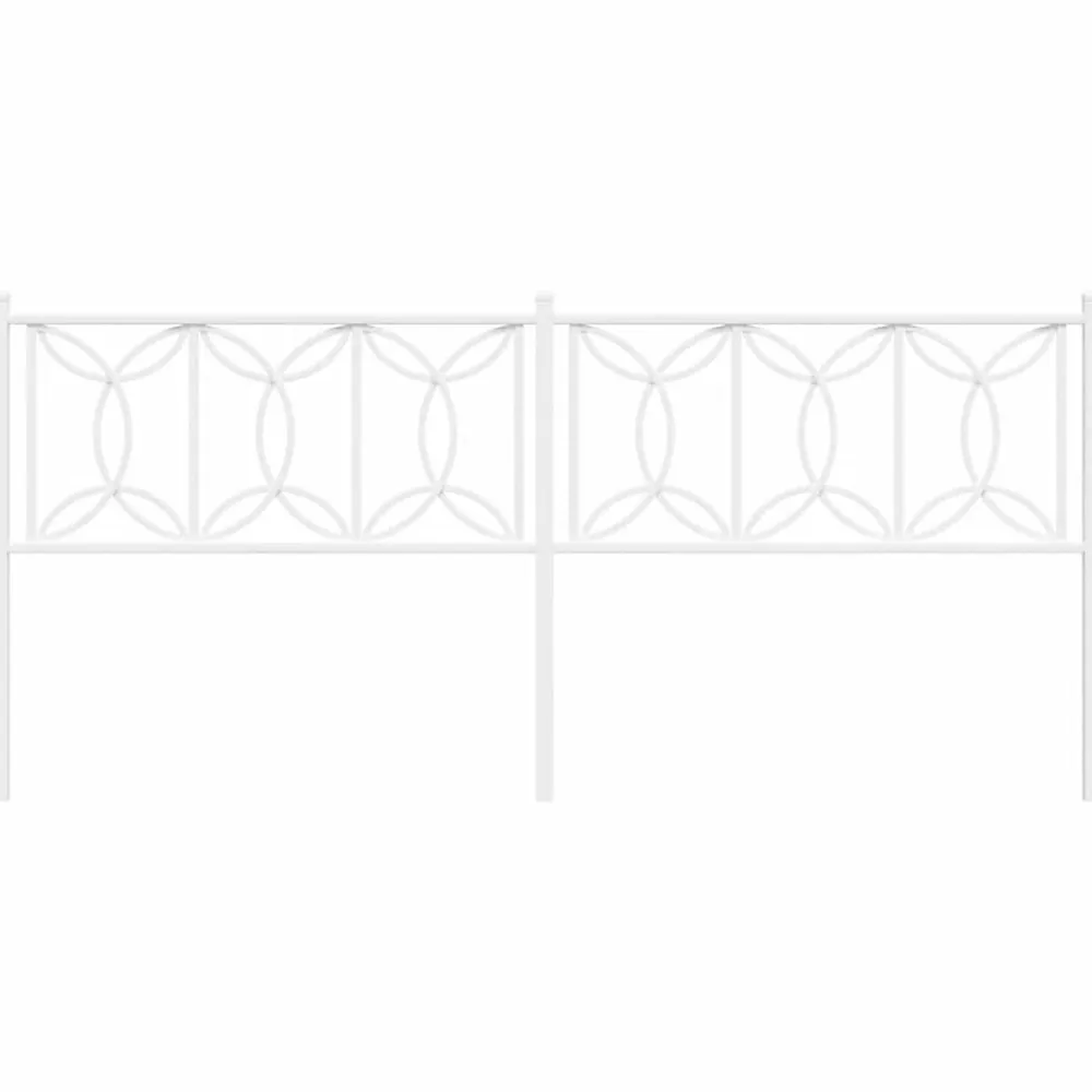 Tête de lit de remplacement métal blanc 200 cm>Vidaxl New