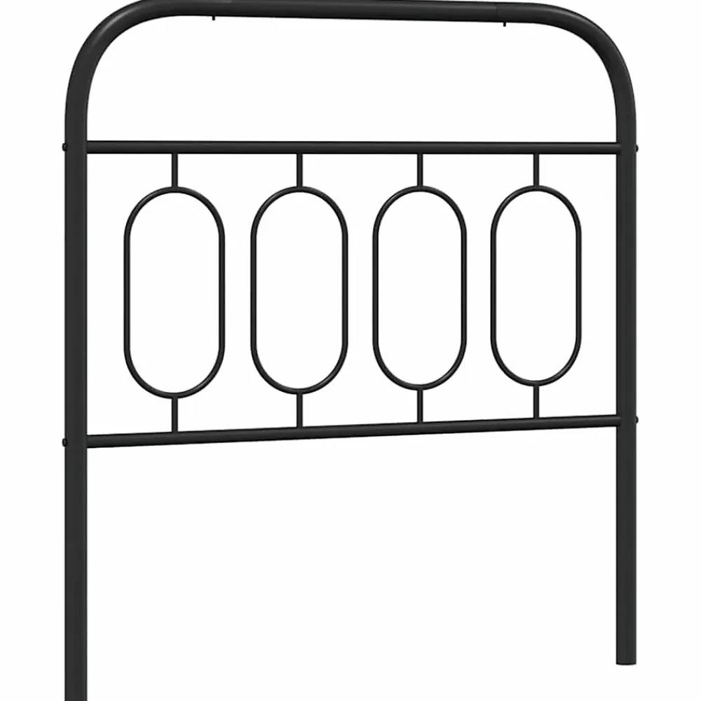 Vidaxl Tête de lit de remplacement métal noir 90 cm* Tête De Lit