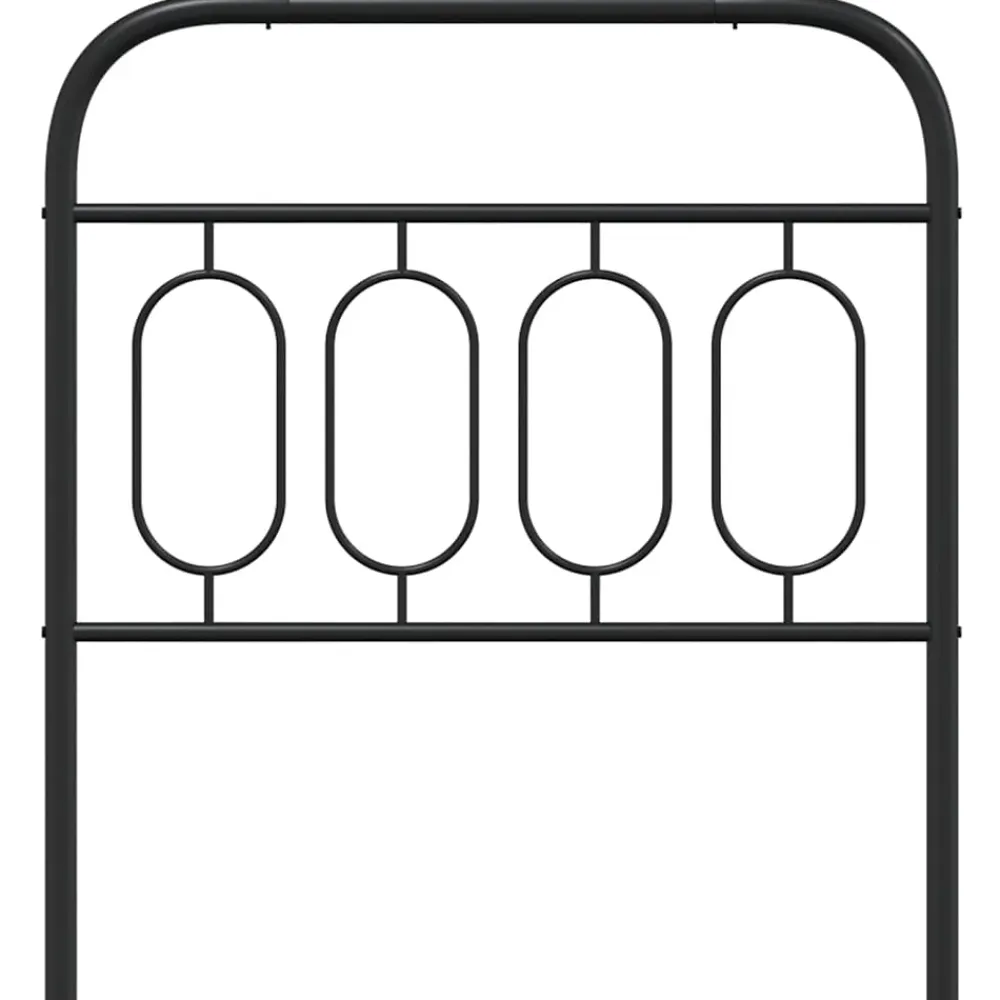 Vidaxl Tête de lit de remplacement métal noir 90 cm* Tête De Lit