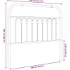 Vidaxl Tête de lit de remplacement métal noir 100 cm* Tête De Lit
