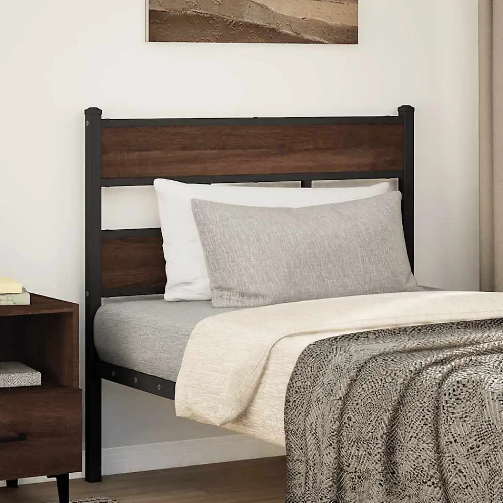 Tête de lit de remplacement chêne marron 100 cm acier et bois d'ingénierie>Vidaxl New