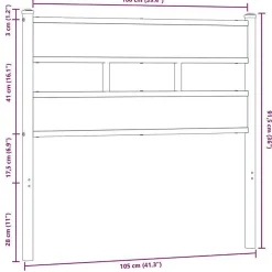 Tête de lit de remplacement chêne marron 100 cm acier et bois d'ingénierie><noscript><img width=