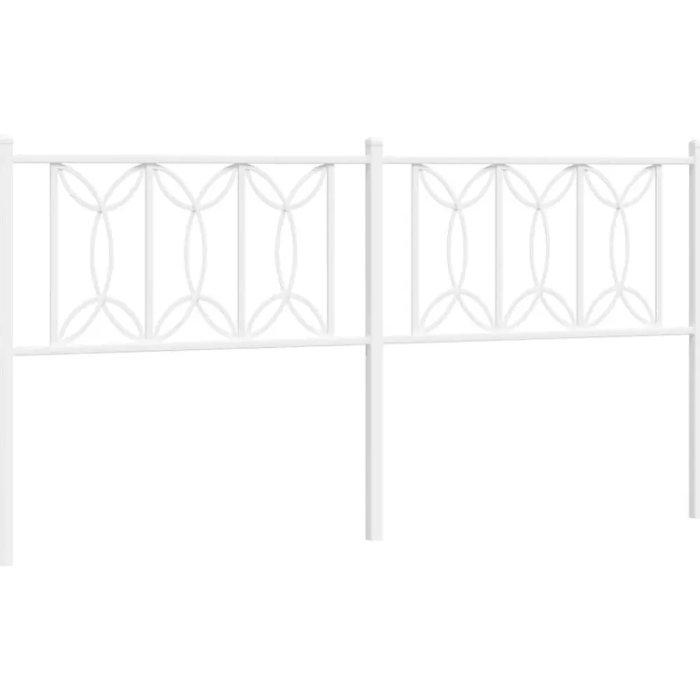 Vidaxl Tête de lit de remplacement métal blanc 180 cm* Tête De Lit