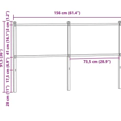 Vidaxl Tête de lit de remplacement chêne marron 150 cm bois d'ingénierie et acier* Tête De Lit