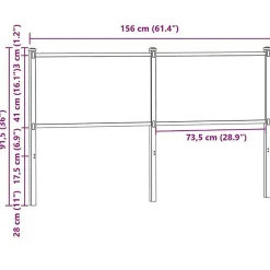 Vidaxl Tête de lit de remplacement chêne marron 150 cm bois d'ingénierie et acier* Tête De Lit