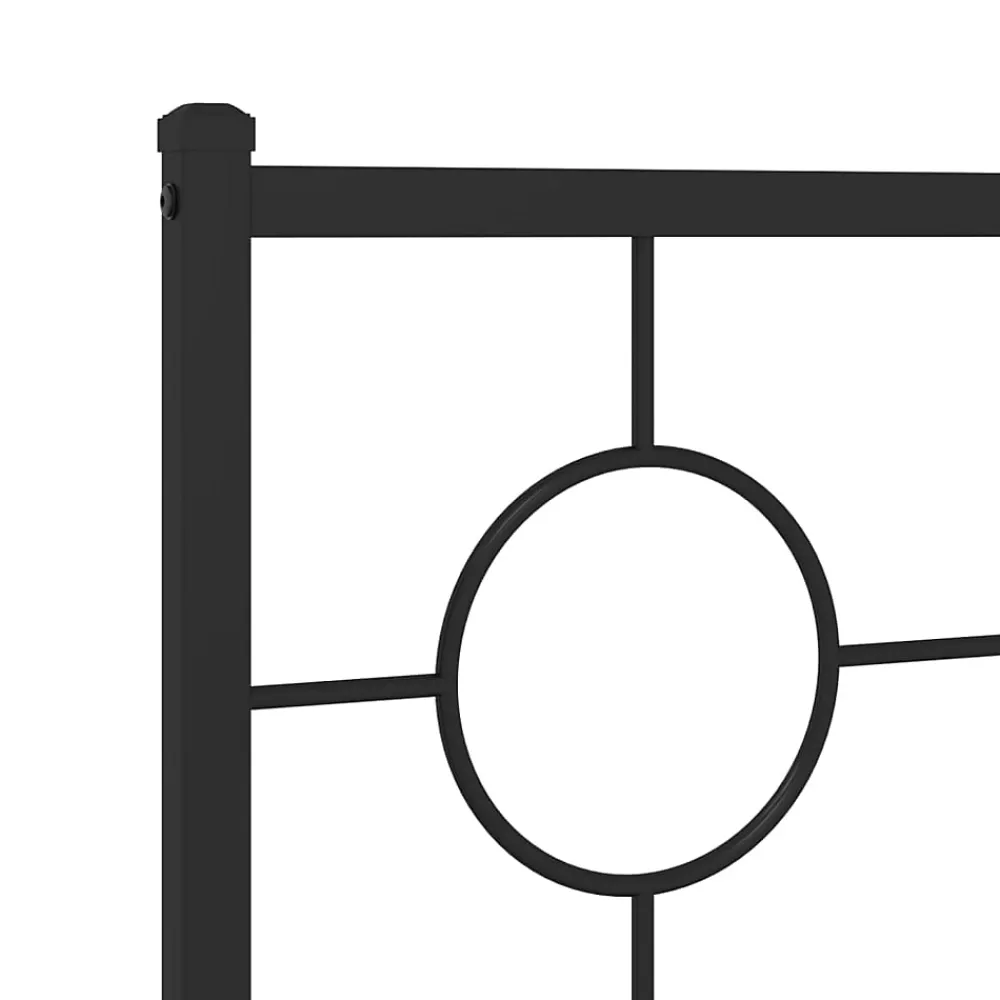 Vidaxl Tête de lit de remplacement métal noir 90 cm* Tête De Lit