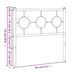 Vidaxl Tête de lit de remplacement métal noir 90 cm* Tête De Lit