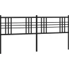 Tête de lit de remplacement métal noir 200 cm>Vidaxl Outlet