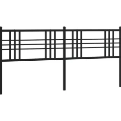 Tête de lit de remplacement métal noir 200 cm>Vidaxl Outlet