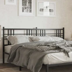 Tête de lit de remplacement métal noir 200 cm>Vidaxl Outlet