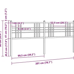 Tête de lit de remplacement métal noir 200 cm><noscript><img width=