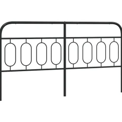 Tête de lit de remplacement métal noir 193 cm>Vidaxl