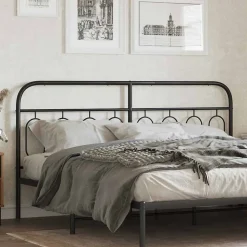 Tête de lit de remplacement métal noir 193 cm>Vidaxl