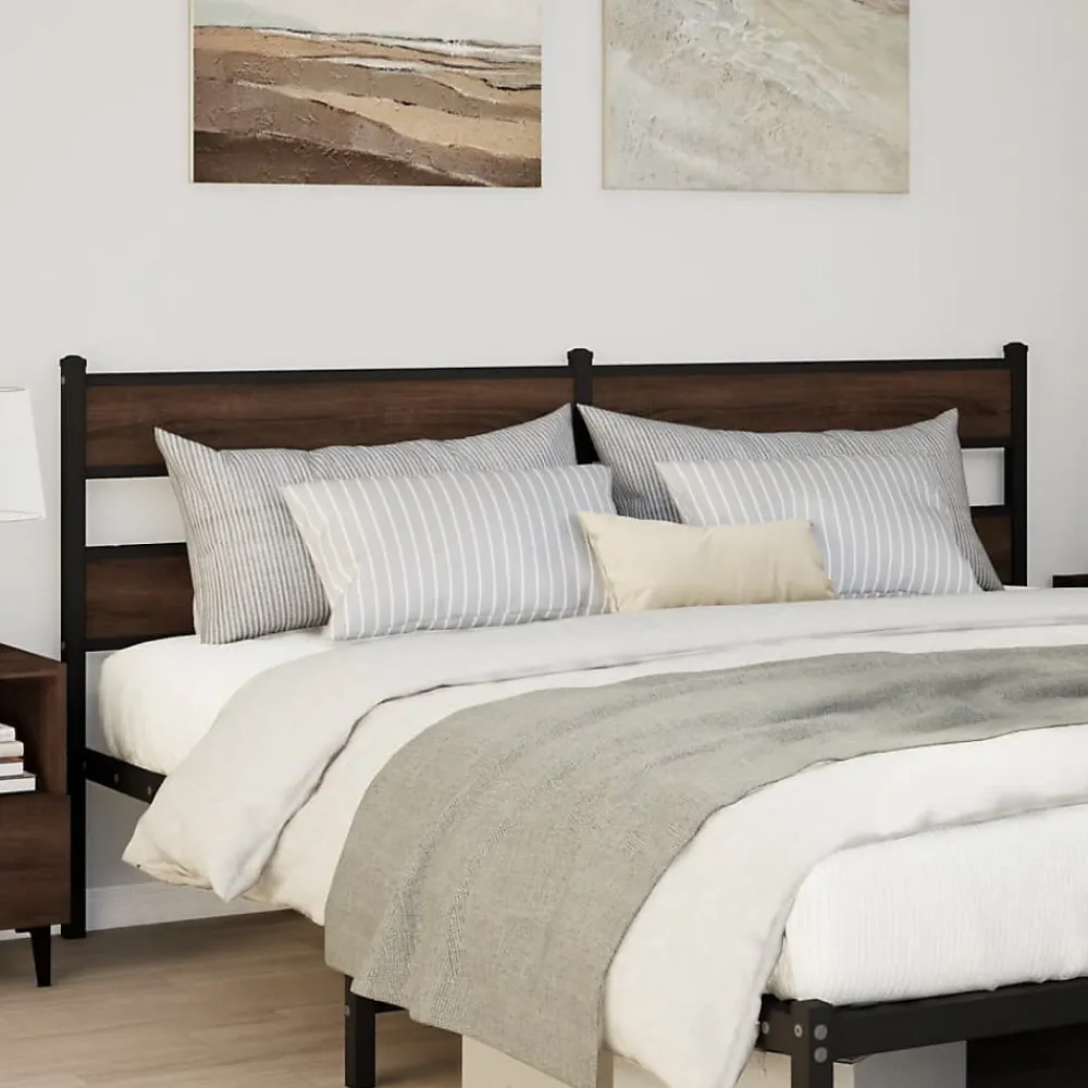 Tête de lit de remplacement chêne marron 200 cm acier et bois d'ingénierie>Vidaxl Online