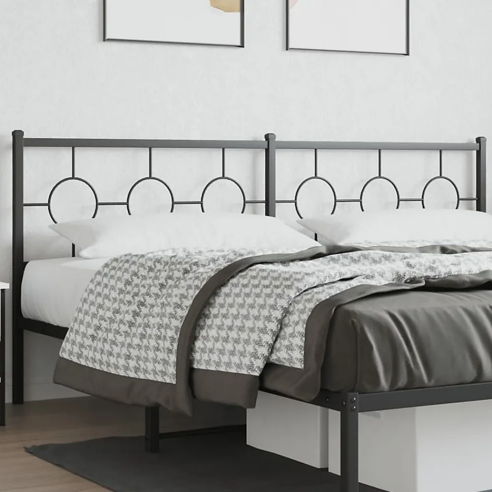 Vidaxl Tête de lit de remplacement métal noir 200 cm* Tête De Lit