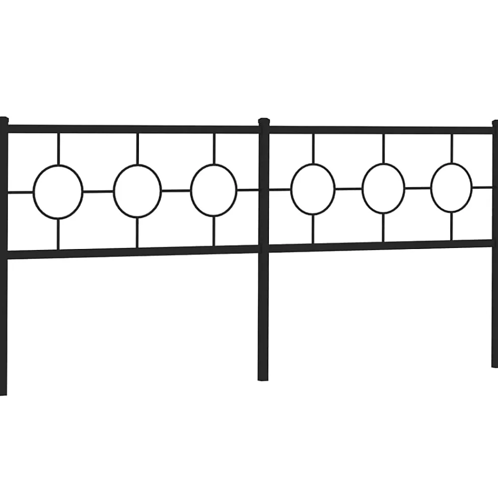 Vidaxl Tête de lit de remplacement métal noir 200 cm* Tête De Lit