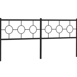 Vidaxl Tête de lit de remplacement métal noir 200 cm* Tête De Lit