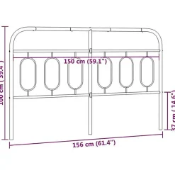 Vidaxl Tête de lit de remplacement métal blanc 150 cm* Tête De Lit