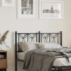 Tête de lit de remplacement métal noir 120 cm>Vidaxl