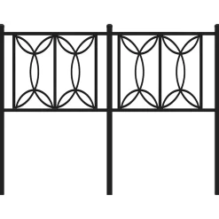 Tête de lit de remplacement métal noir 120 cm><noscript><img width=