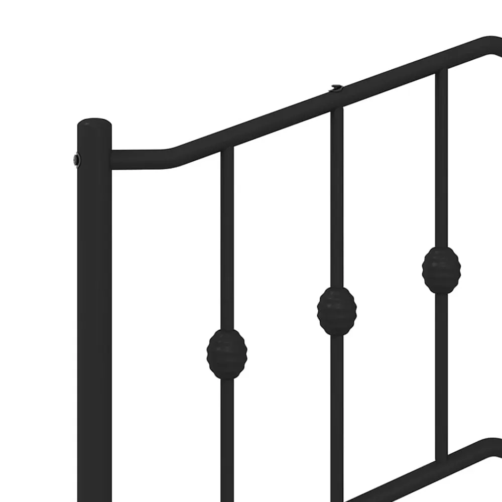 Vidaxl Tête de lit de remplacement métal noir 140 cm* Tête De Lit