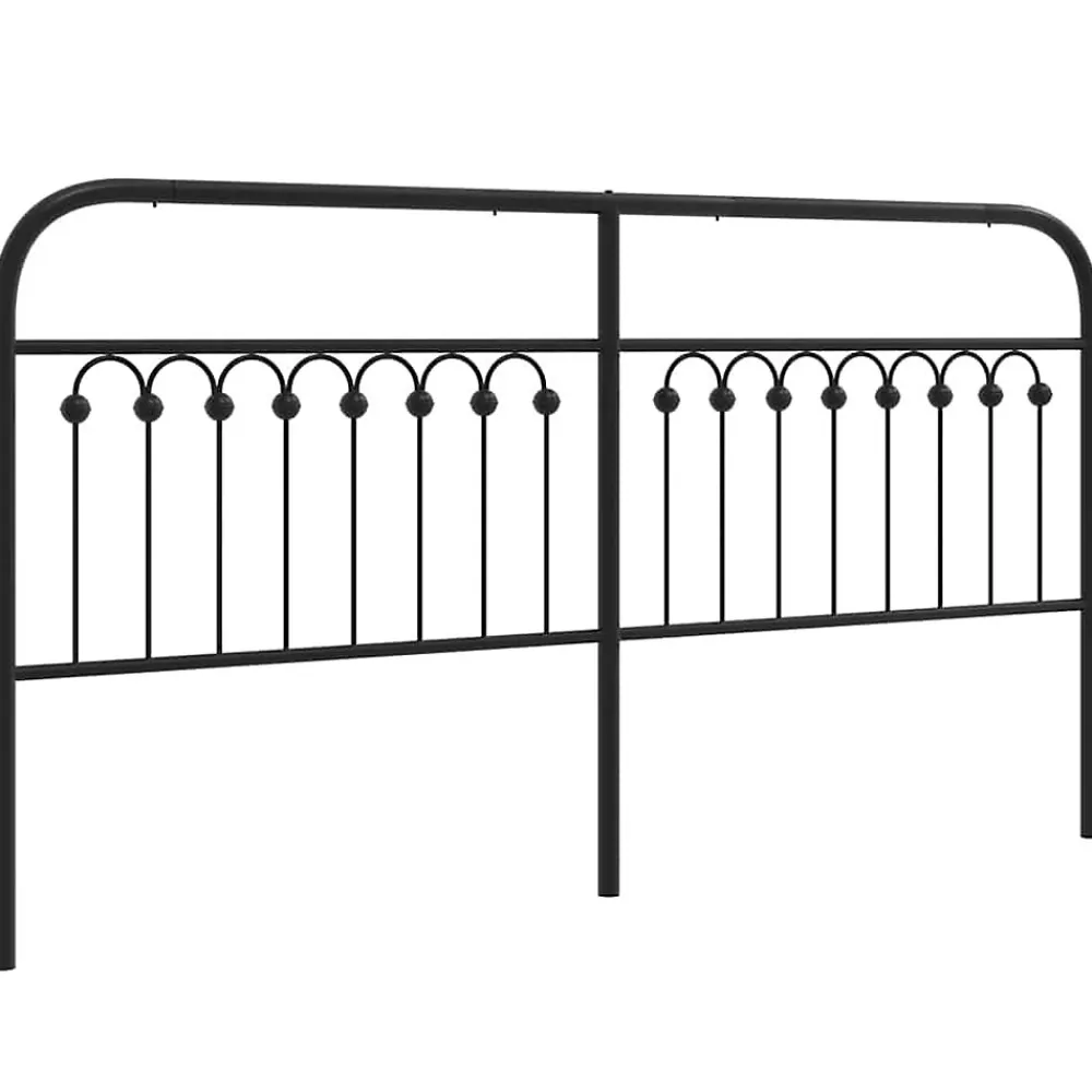 Tête de lit de remplacement métal noir 180 cm>Vidaxl New