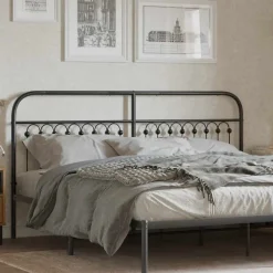 Tête de lit de remplacement métal noir 180 cm>Vidaxl New