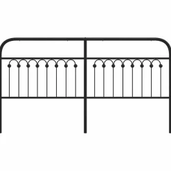 Tête de lit de remplacement métal noir 180 cm><noscript><img width=