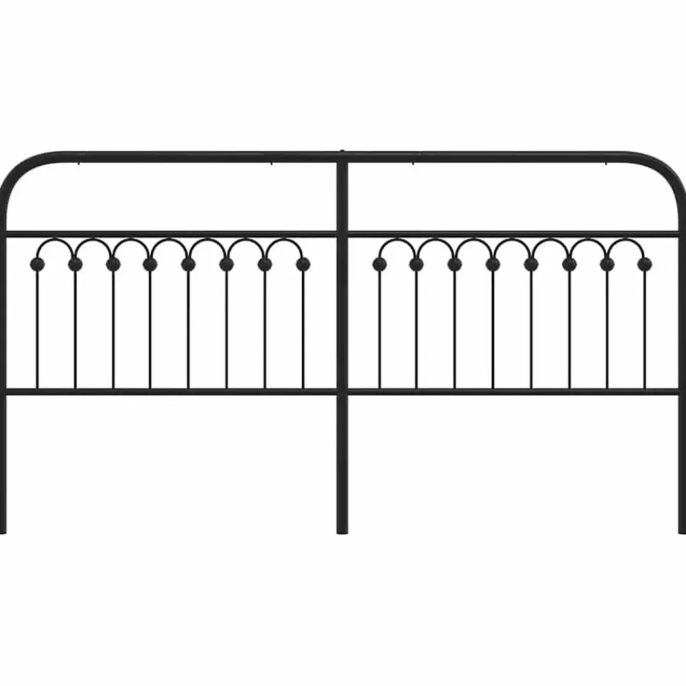 Tête de lit de remplacement métal noir 180 cm>Vidaxl New