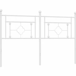 Vidaxl Tête de lit de remplacement métal blanc 160 cm* Tête De Lit