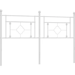 Vidaxl Tête de lit de remplacement métal blanc 160 cm* Tête De Lit