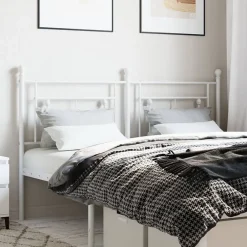 Vidaxl Tête de lit de remplacement métal blanc 160 cm* Tête De Lit