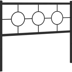 Tête de lit de remplacement métal noir 107 cm><noscript><img width=