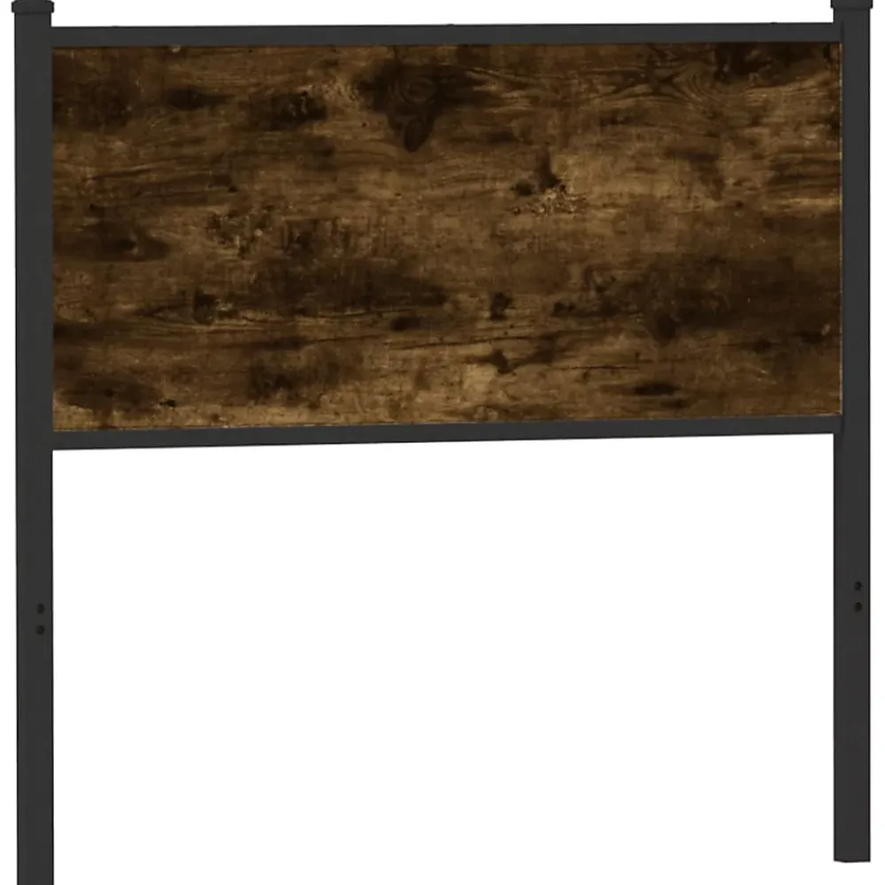 Vidaxl Tête de lit de remplacement chêne fumé 90 cm bois d'ingénierie et acier* Tête De Lit