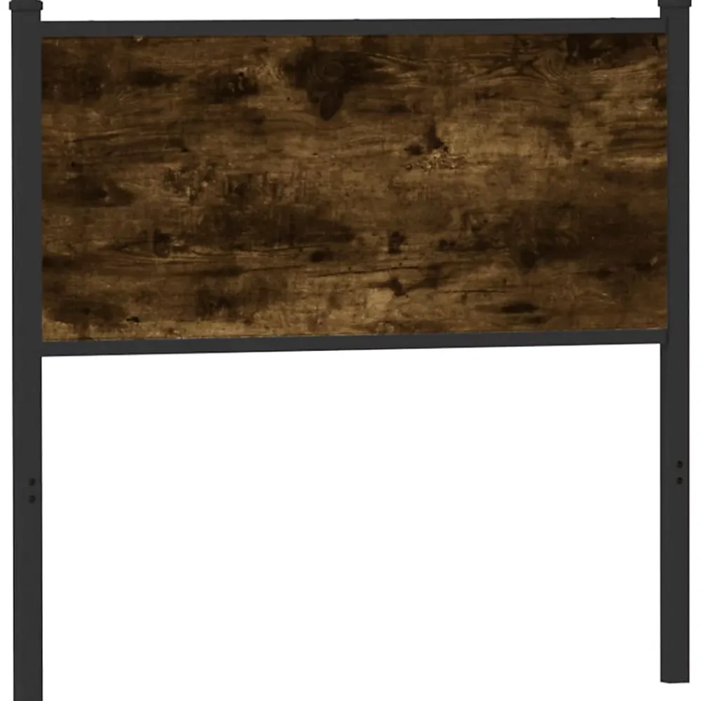 Vidaxl Tête de lit de remplacement chêne fumé 90 cm bois d'ingénierie et acier* Tête De Lit